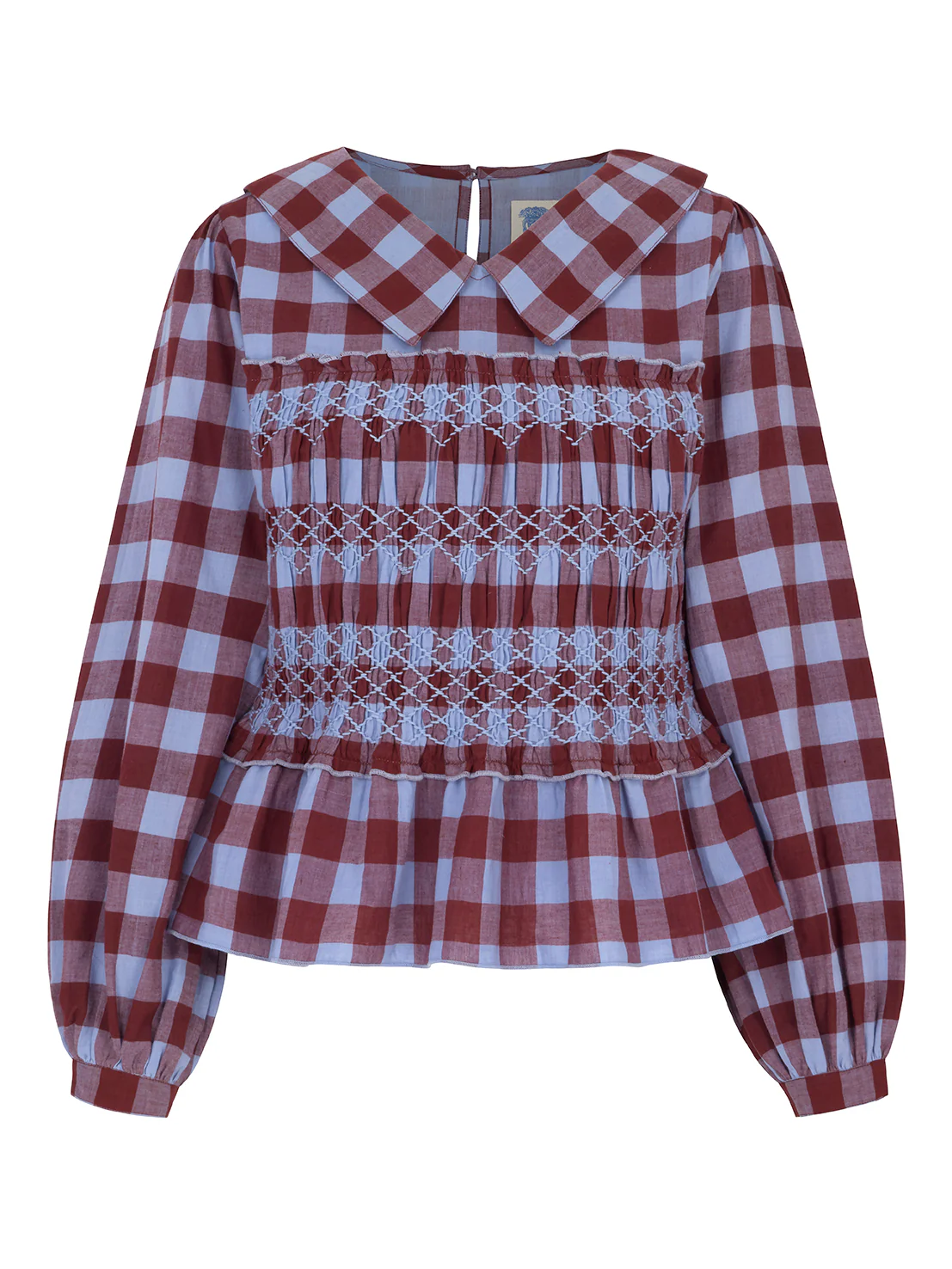 Arles Top in Bluebell Check - Image 5