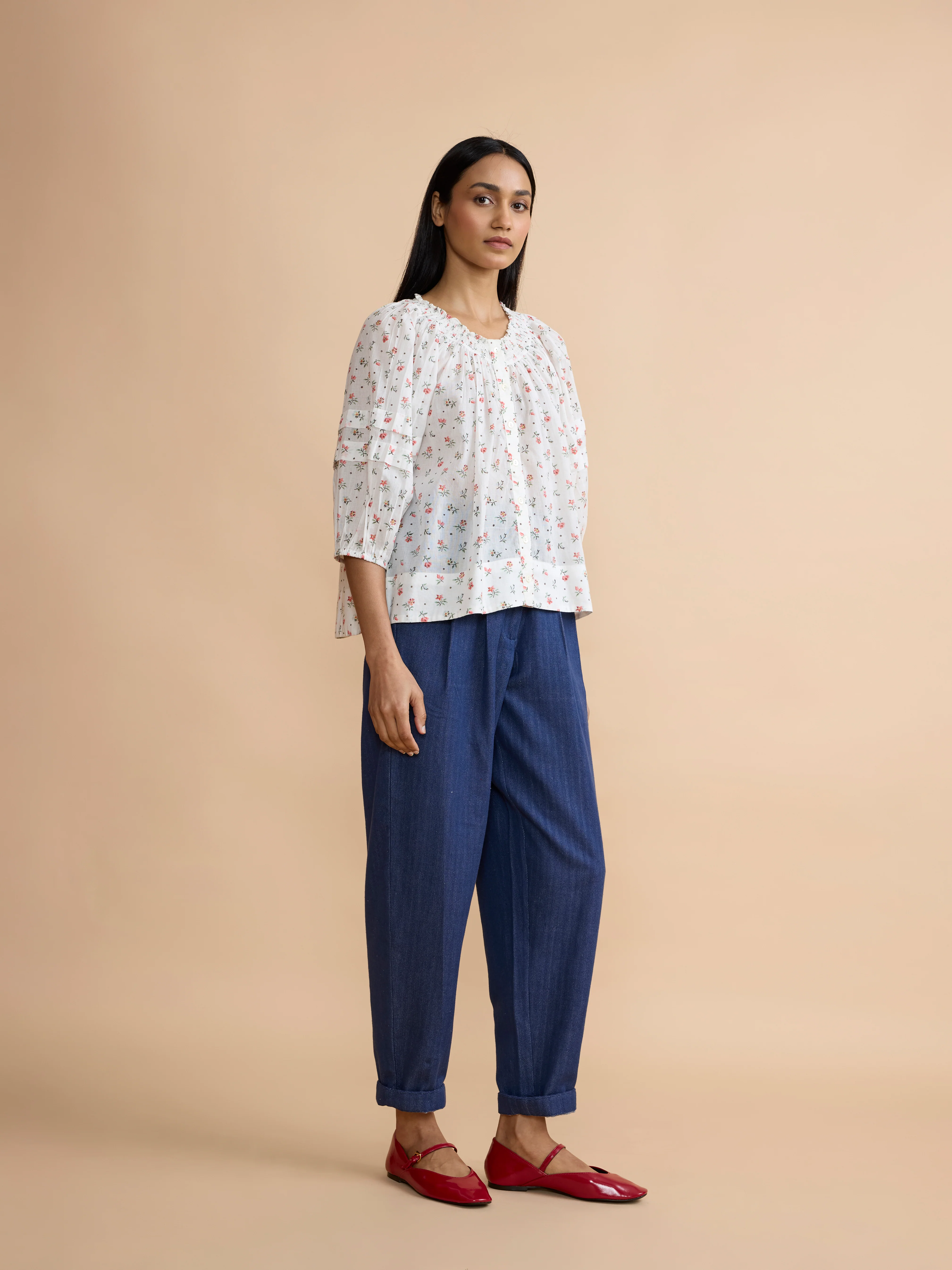 Betty Trousers in Indigo Denim Twill - Image 2