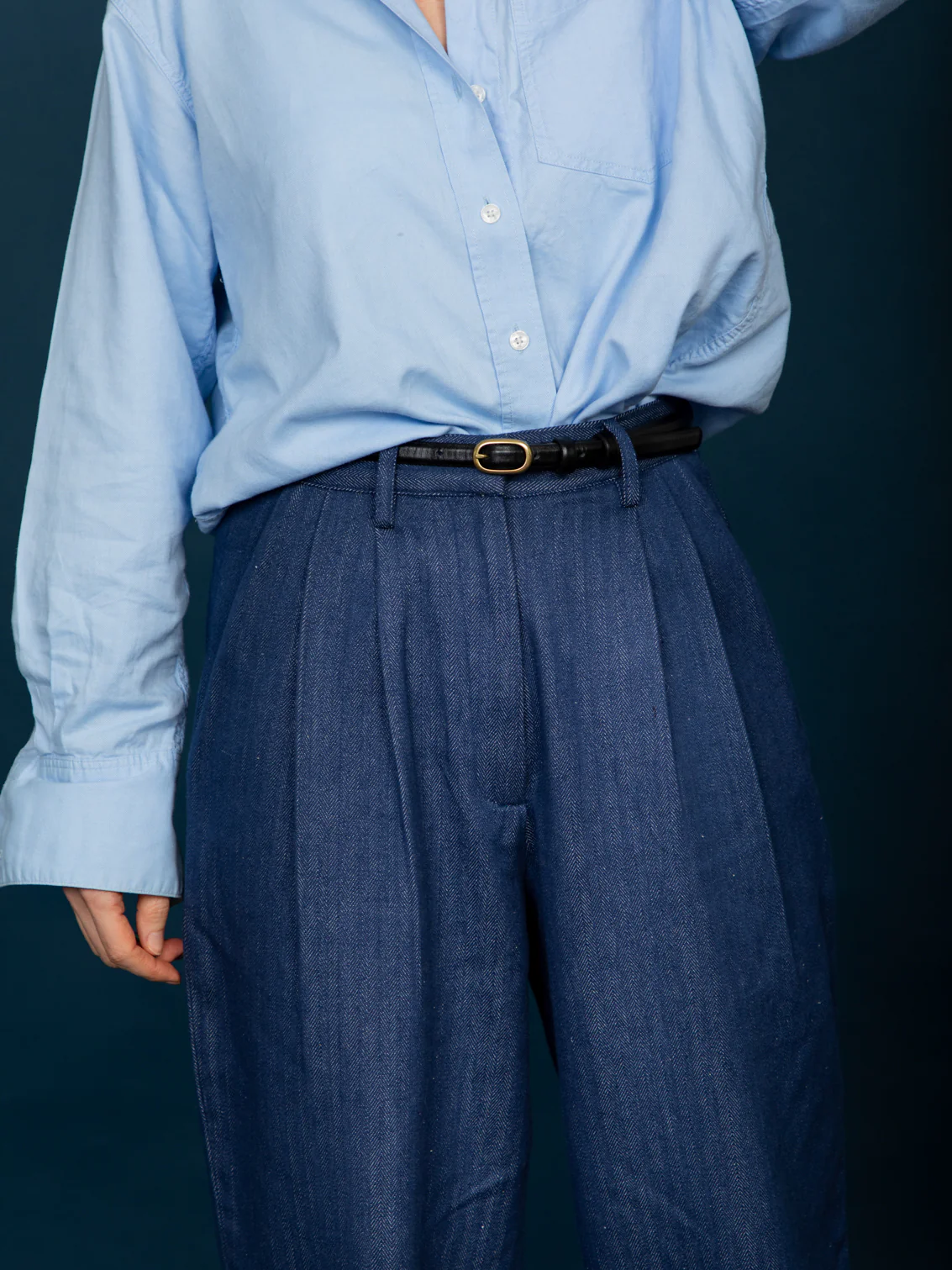 Betty Trousers in Indigo Denim Twill - Image 3