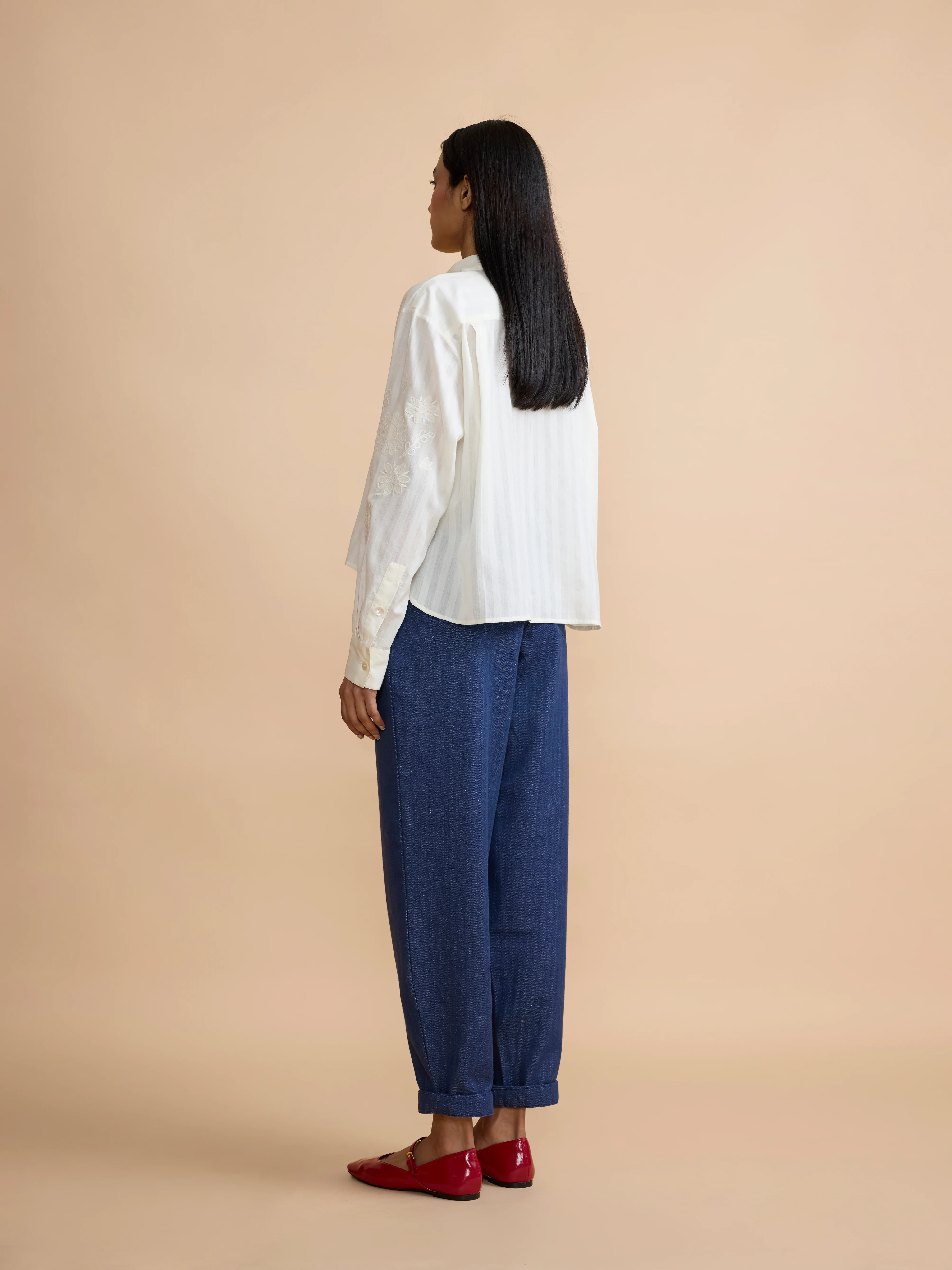 Betty Trousers in Indigo Denim Twill - Image 4