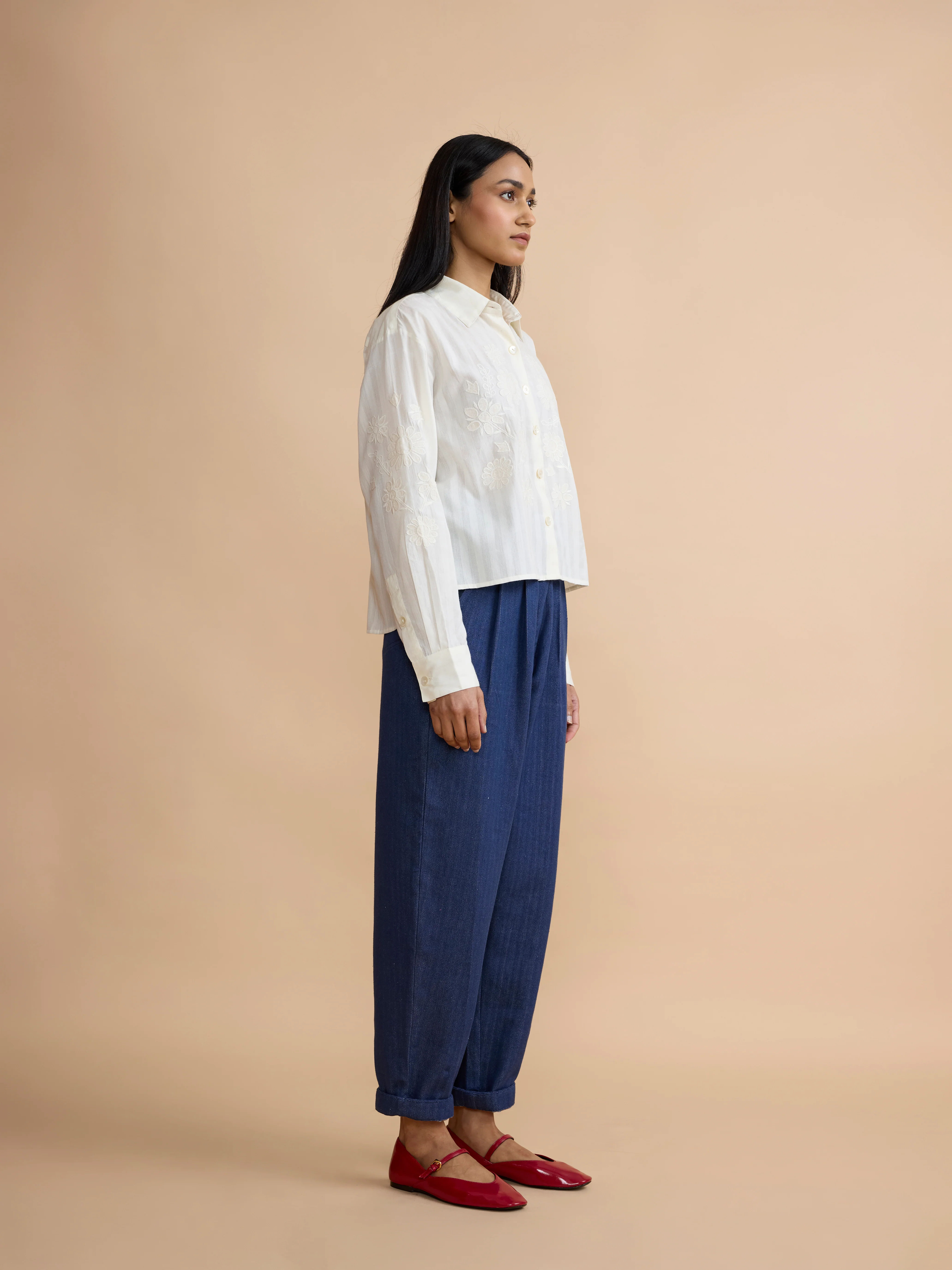 Betty Trousers in Indigo Denim Twill - Image 5
