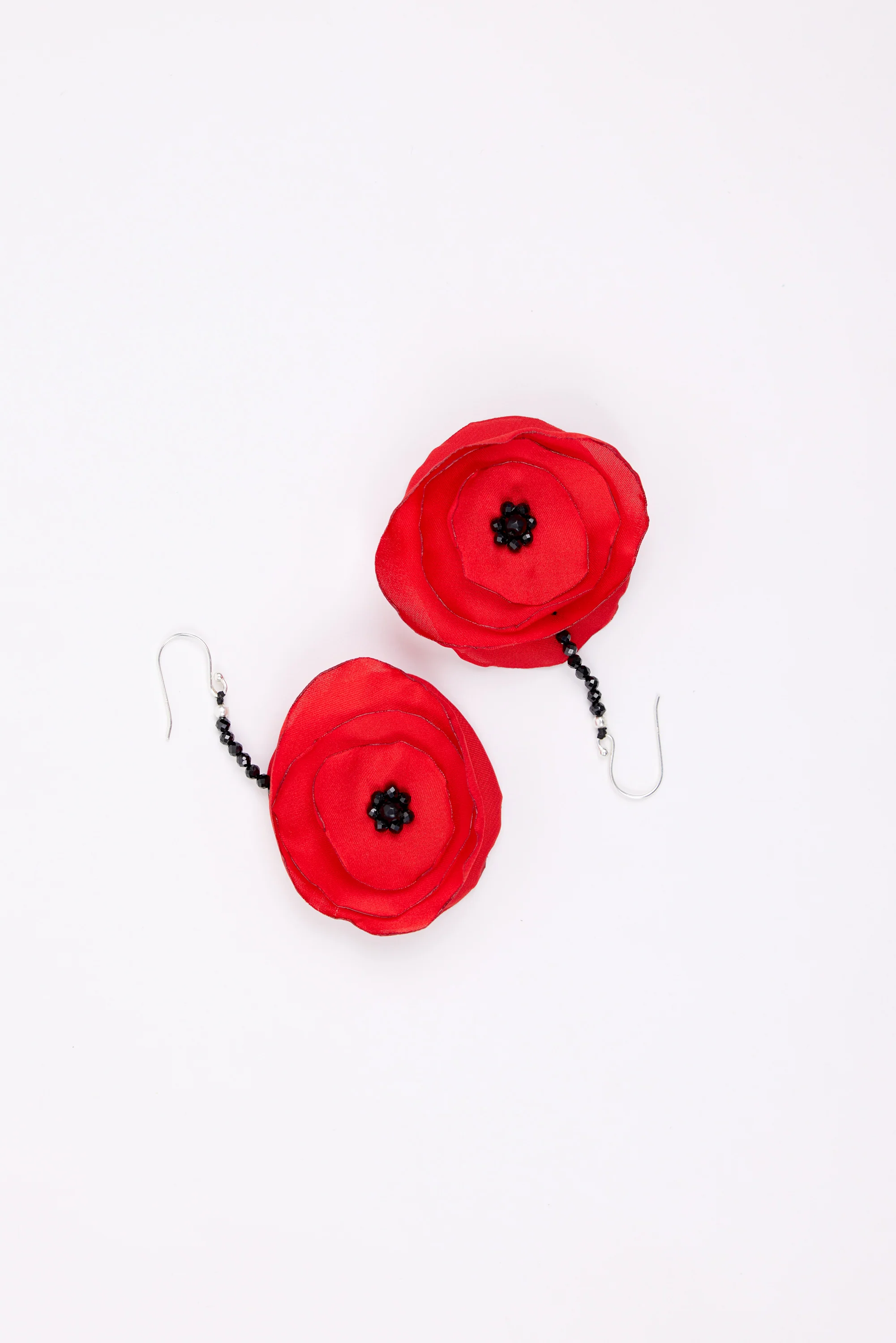 Red Poppy Earrings
