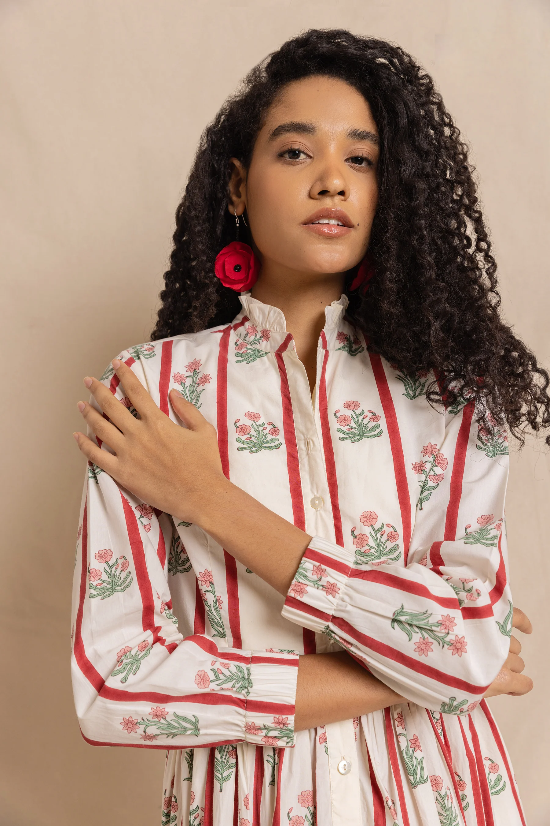 Red Poppy Earrings - Image 2